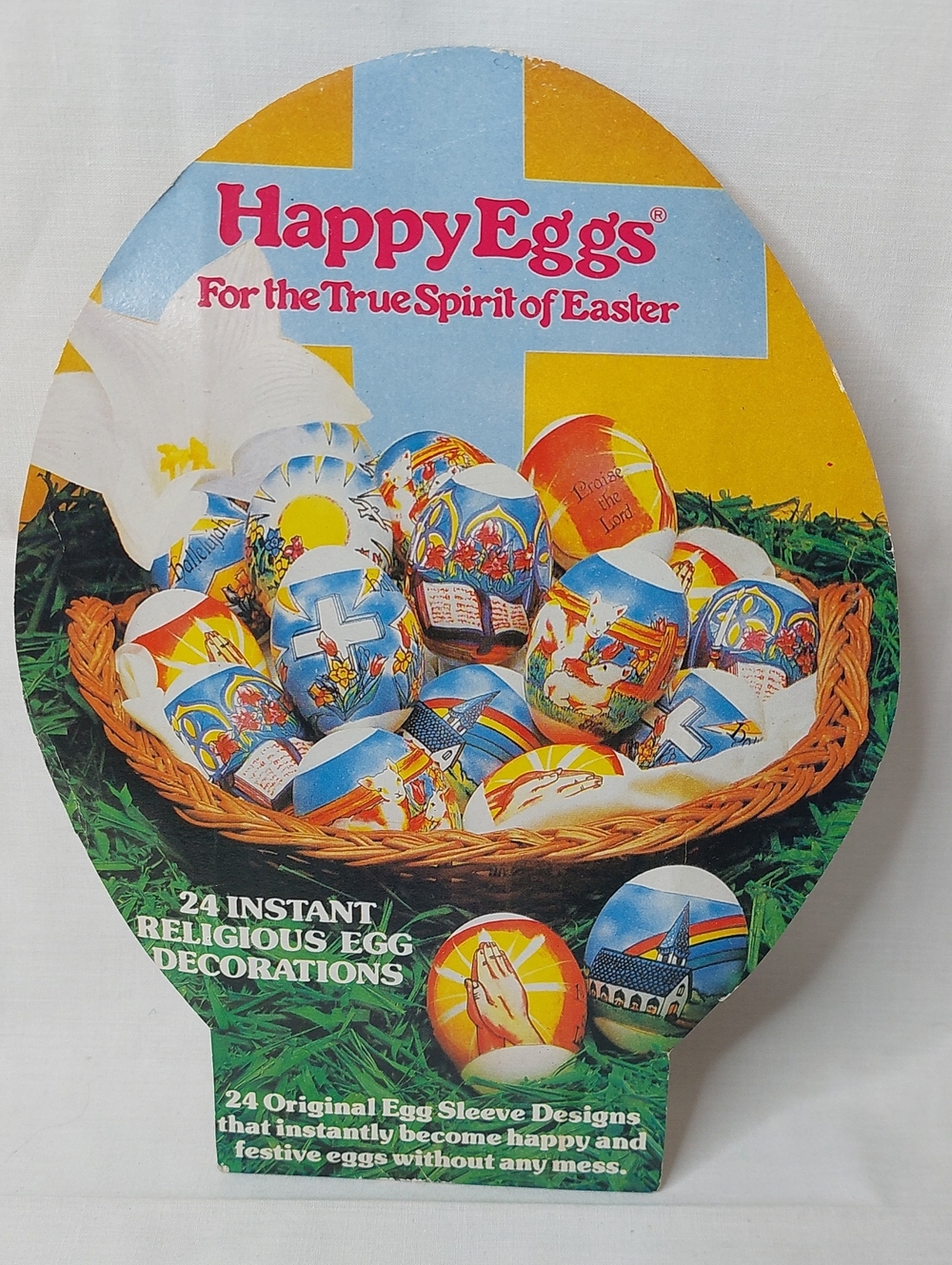 GIFTCO Happy Eggs 24 Instant  Easter Religious Egg Decoration Kit VINTAGE